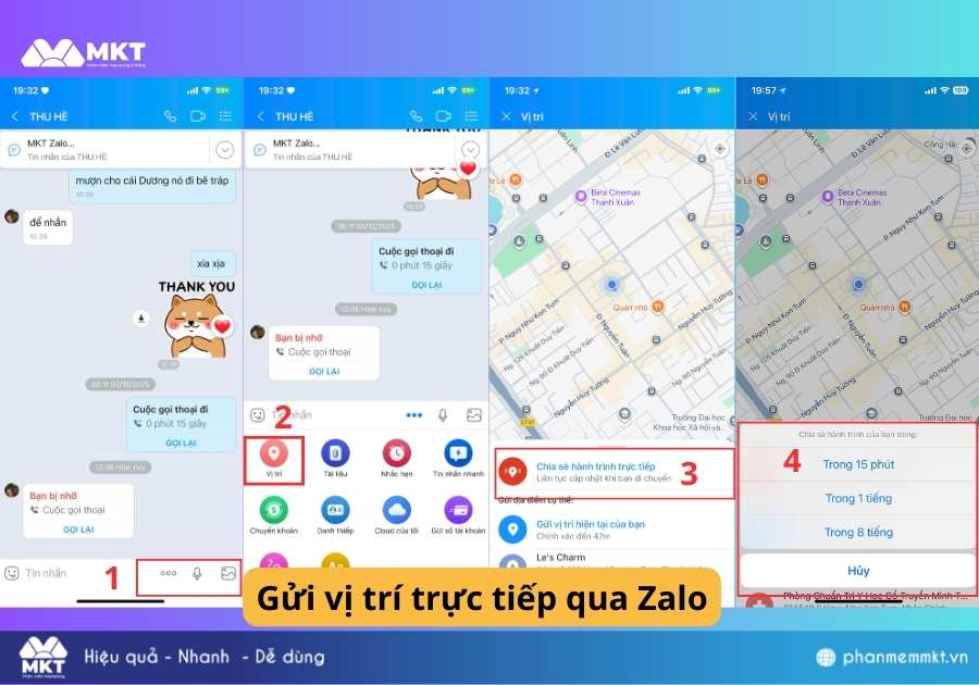 Cách gửi vị trí qua Zalo